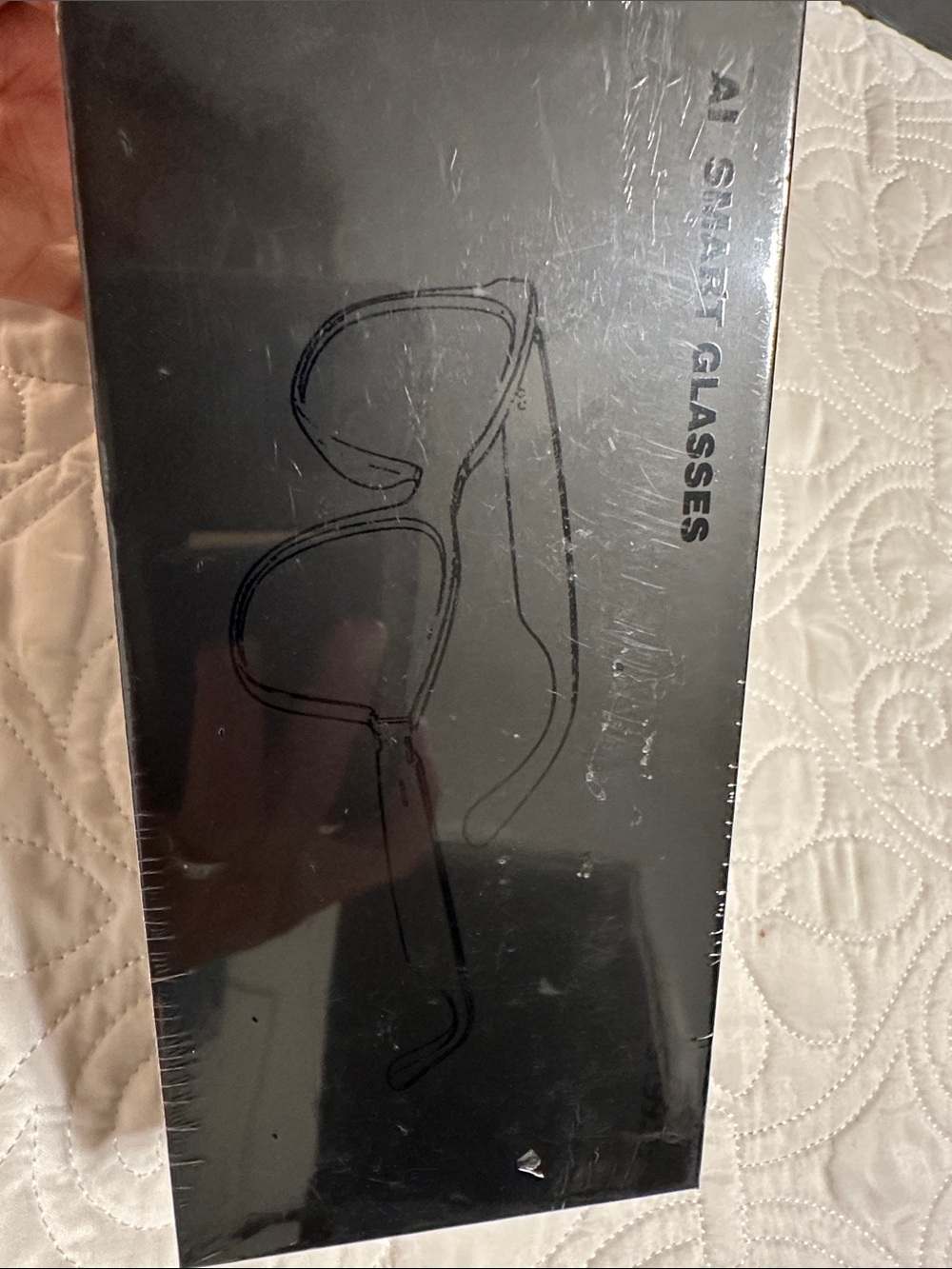 Men's Black Smart Glasses with Case